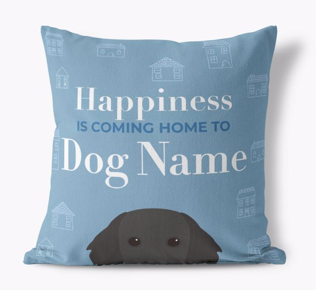 Happiness Is: Personalized {breedFullName} Canvas Pillow